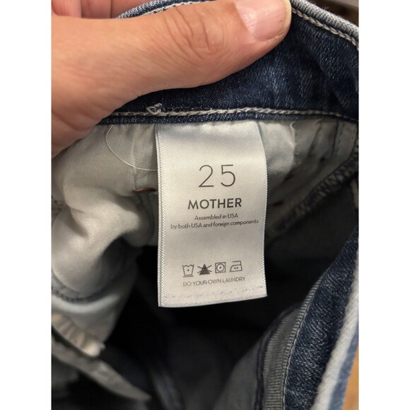 Mother Jeans The Weekender Fray Sz 25 Blue Mid Rise Flare Denim I wet my plants - Picture 11 of 14